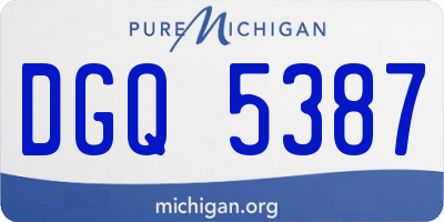 MI license plate DGQ5387