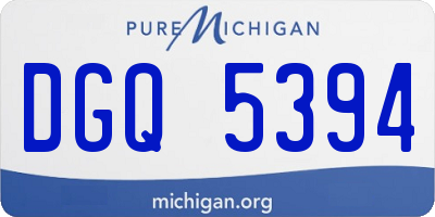 MI license plate DGQ5394