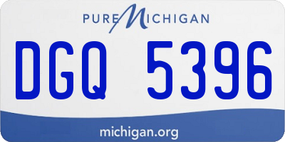 MI license plate DGQ5396