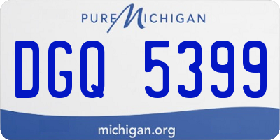 MI license plate DGQ5399