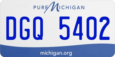 MI license plate DGQ5402