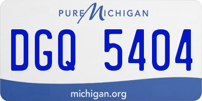 MI license plate DGQ5404