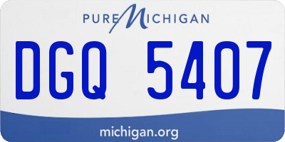 MI license plate DGQ5407