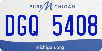 MI license plate DGQ5408
