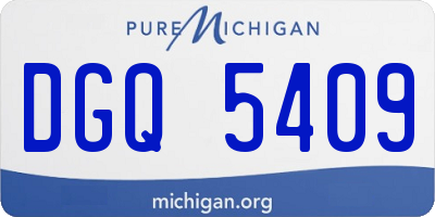 MI license plate DGQ5409