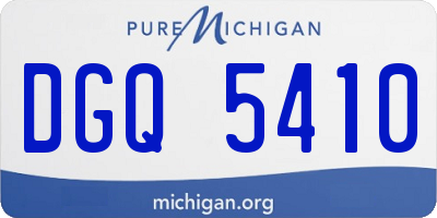 MI license plate DGQ5410