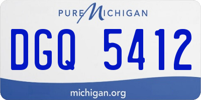 MI license plate DGQ5412