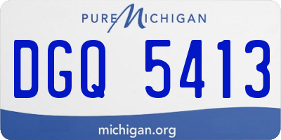 MI license plate DGQ5413