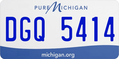 MI license plate DGQ5414