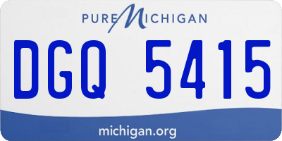 MI license plate DGQ5415