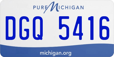 MI license plate DGQ5416