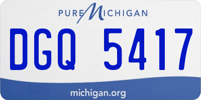 MI license plate DGQ5417