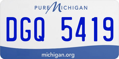 MI license plate DGQ5419