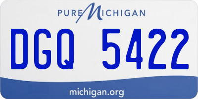 MI license plate DGQ5422