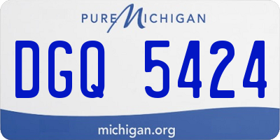 MI license plate DGQ5424
