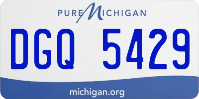 MI license plate DGQ5429