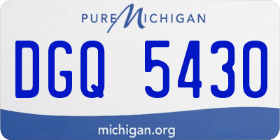 MI license plate DGQ5430