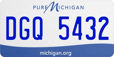 MI license plate DGQ5432