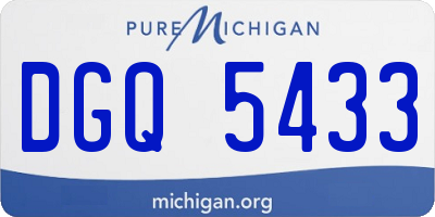 MI license plate DGQ5433