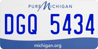 MI license plate DGQ5434
