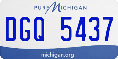 MI license plate DGQ5437