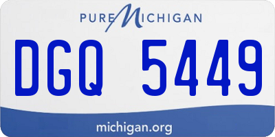 MI license plate DGQ5449