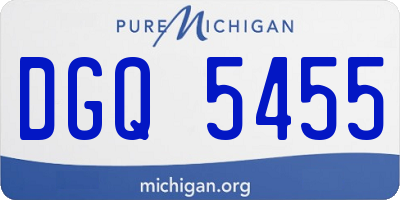 MI license plate DGQ5455
