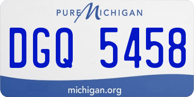 MI license plate DGQ5458
