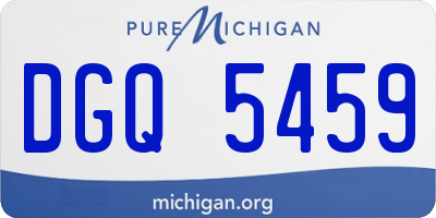 MI license plate DGQ5459
