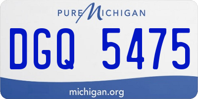 MI license plate DGQ5475