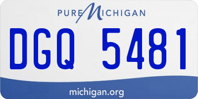 MI license plate DGQ5481
