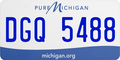 MI license plate DGQ5488