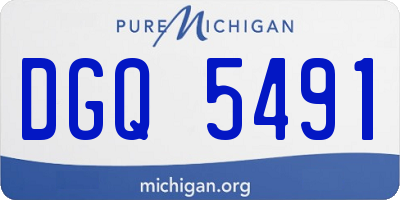 MI license plate DGQ5491