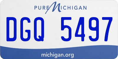 MI license plate DGQ5497