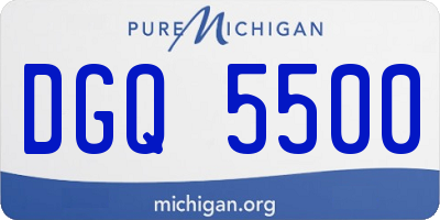 MI license plate DGQ5500
