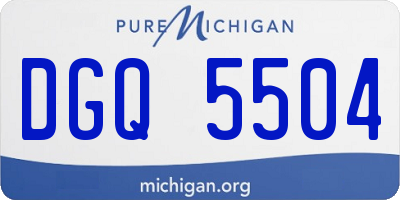 MI license plate DGQ5504