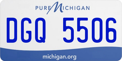 MI license plate DGQ5506