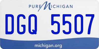 MI license plate DGQ5507