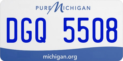 MI license plate DGQ5508