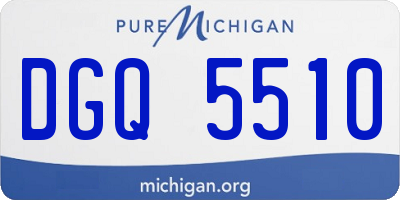 MI license plate DGQ5510