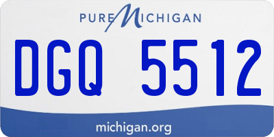 MI license plate DGQ5512
