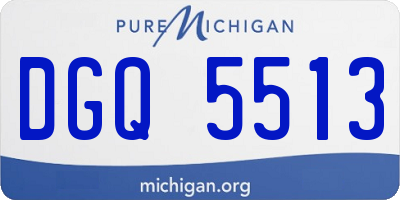 MI license plate DGQ5513