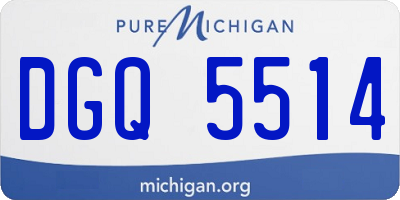 MI license plate DGQ5514