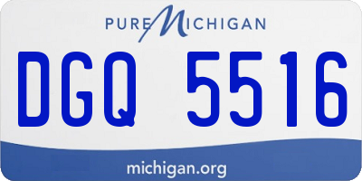 MI license plate DGQ5516