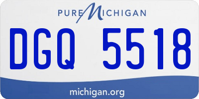 MI license plate DGQ5518