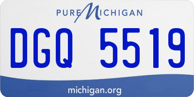 MI license plate DGQ5519