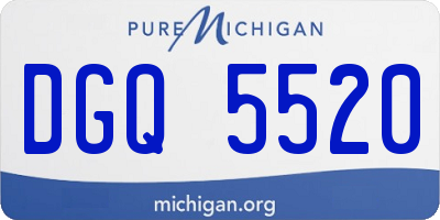 MI license plate DGQ5520