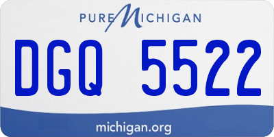 MI license plate DGQ5522