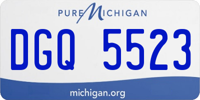 MI license plate DGQ5523