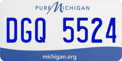 MI license plate DGQ5524